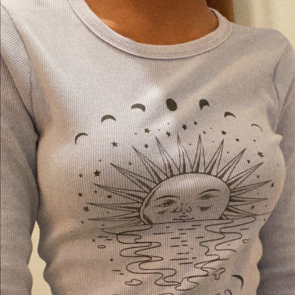 SUN AND MOON PHASE CROP TOP